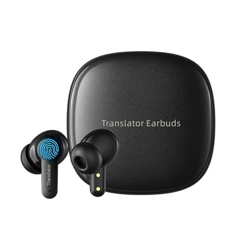 ANFIER AI Translation Earbuds 3-in-1 Language Translatior Device 144 Languages & Accents Online Translation Real Time Long Battery Life, Suitable for Travel Business Black M3 Online Translation