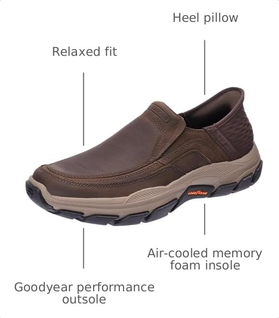 Image of Skechers Men's USA Respected - Elgin Moc Toe Leather Slip-Ins