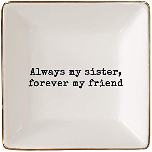 Sister Gift | Jewelry Ring Holder | Elegant Trinket Tray Organizer Dish by Simply Charmed