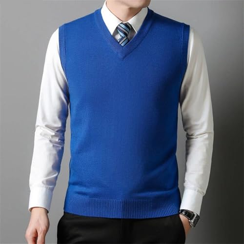 Men's Sweater Vest Slim Fit V-Neck Warm Knit Sleeveless Pullover Classic Casual Tank Tops2