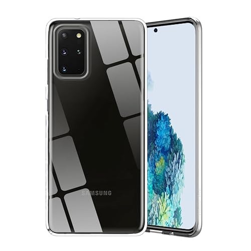 Clear Case for Samsung Galaxy S20 Plus 5G Soft TPU [Military-Grade Drop Protection] Shockproof [Anti Yellow] Slim Fit Transparent Cover