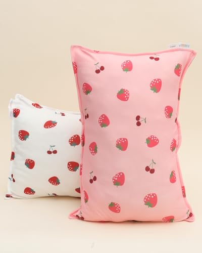 Image of ALVABABY Toddler Pillowcases Stretchy Soft Fit 13 inchx 18 inch or 12 inchx16 inch Kids Pillow Cover Envelope 2 Pack for Girl Boy Travel