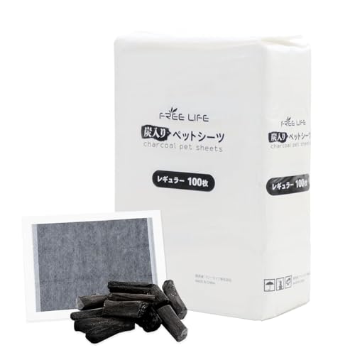 フリーリー ペットシーツ 厚型 炭入り 消臭 ペット用トイレです(A-レギュラー 100枚)