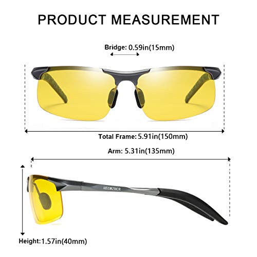 Image of Mens Sports Polarized Sunglasses Driving Metal Frame UV Protection Sunglasses For Men 8177