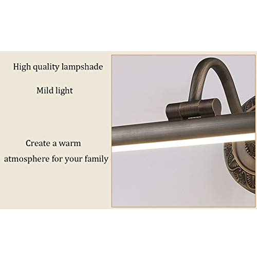 Lampe de vanité LED pour miroir de salle de bain ambiance rétro chic