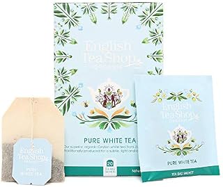 English Tea Shop Organic Pure White Tea - 20 Tea Bag Sachets
