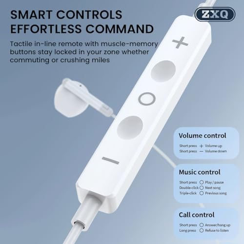 Image of Concept Kart ZXQ A13 Wired Earphones with 14mm Dynamic Driver, HD Mic, Volume Control, Tangle-Free OFC Core Cable, Lightweight Semi-Ear Design and Universal 3.5mm Silver-Plated Plug (Black)