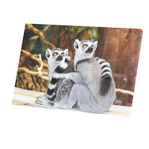 Animaux sauvages tableau lémuriens de Madagascar art mural chic