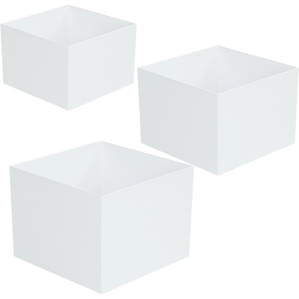 Ymxygz 3pcs Acrylic Display Boxes, Display Stand Cube Risers Plastic Box with Hollow Bottoms for Cupcake Dessert Buffet Collectibles