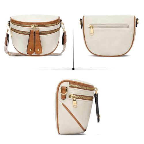 Image of KKXIU Crossbody Sling Bag for Women Trendy Fanny Pack Vegan Leather Chest Bag | Trendy