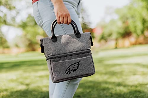 Image of PICNIC TIME NFL Atlanta Falcons Urban Lunch Bag - Cooler Lunch Tote - Insulated Lunch Bag, (Gray with Black Accents)