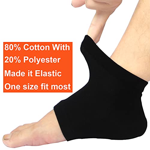 Moisturizing Heel Socks, 2 Pairs Toeless Socks Gel Lined Spa Socks For Dry Heels Treatment Cracked Heel Repair (Black/Grey) #TOP4