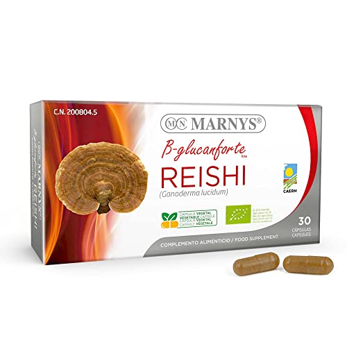 Marnys Reishi Bio Cápsulas, Para las Defensas y normal circulación sanguínea, 30 Cápsulas Vegetales, Apto para Veganos
