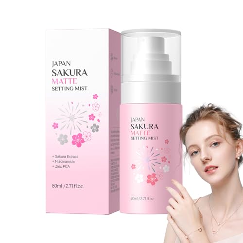 Spray Fijador | Niebla Fijadora De Larga Duración,Niebla Facial Mate 80 ml Antitransferible Duradero Antibrillos para Piel Grasa Post-Solar y Exteriores