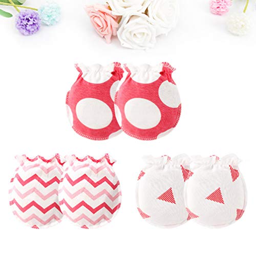 Luvas anti-arranhões para bebês da Besportble, 6 peças, proteção para recém-nascidos, luvas de algod