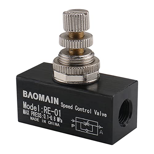 Image of Baomain Flow Control Valve RE-01 G 1 /8 inch Pipe Female Threaded Restrictive Speed