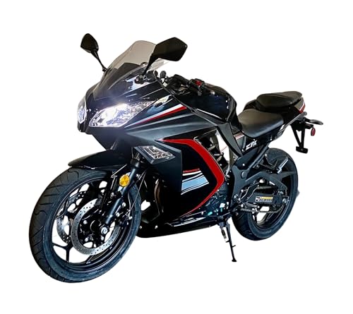 Venom SuperBike | 250cc Motorcycle | Fuel Injected | 6 Speed (Black)
