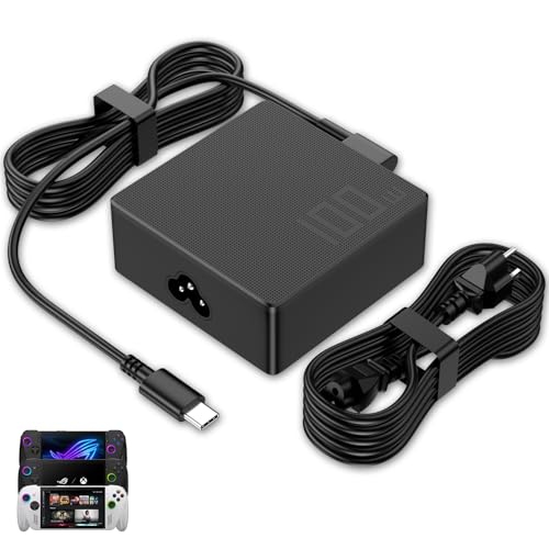 100W 65W USB C Charger Compatible with Asus ROG Ally X Z1/Xbox Ally X/Steam Deck/Legion Go/Switch/Lite/OLED/MSI Claw/ROG Flow X16 X13 ZenBook Duo Zephyrus G16 Strix G18 Fast Power Cord