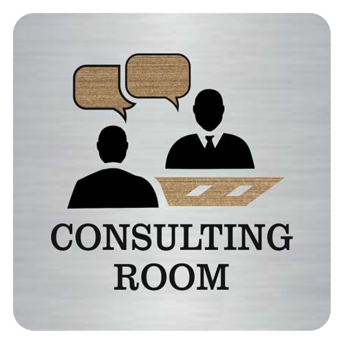 Image of CONFERENCE, CONSULTING ROOM Sign, 6x6 Inch, Durable Steel, Self-Adhesive