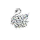 Spilla irlandese a forma di quadrifoglio, da donna, con cristalli portafortuna, regalo per festa di compleanno e matrimonio, 4.5x3.4cm, Lega di acciaio