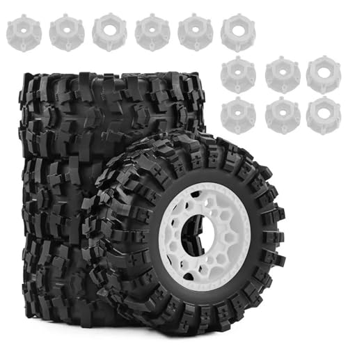 RC���f���p�[�c For Traxxas For Slash 1/10 109mm �V���[�g�R�[�X�g���b�N�z�C�[���^�C���Z�b�g 4�� 12mm/14mm/17mm �Z�p�{���g�t��(WHITE)