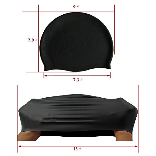 Swimming Cap Waterproof Dry Hair For Kids Men Women Of Short Hair Silicone Elastic Solid Swim Cap For Toddlers Youth Adult Non-Toxic Comfortable Breathable White #TOP4