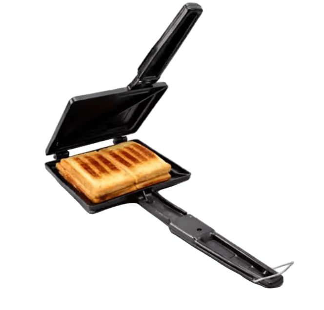 Manual Gas Sandwich Toaster with Non-Stick Grill Plates, Black, Bread and Snack Maker-image-35