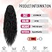 rosmile Corn Wave Drawstring Ponytail 140 Grams Natural Black Wave Ponytail Clip in Extension 22 Inches Synthetic Corn Curly Wave Ponytail for Black Women(1B,Natural Black)