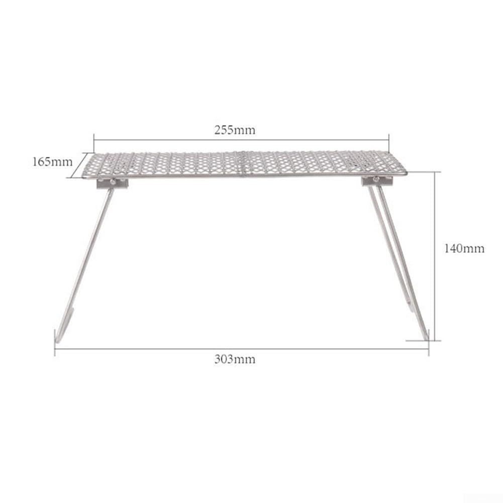 Przenośny składany grill na zewnątrz, lekki aluminiowy grill na węgiel drzewny, na kemping, wędrówki, wędkowanie, kompaktowy i łatwy do przenoszenia, z nogami dla stabilności