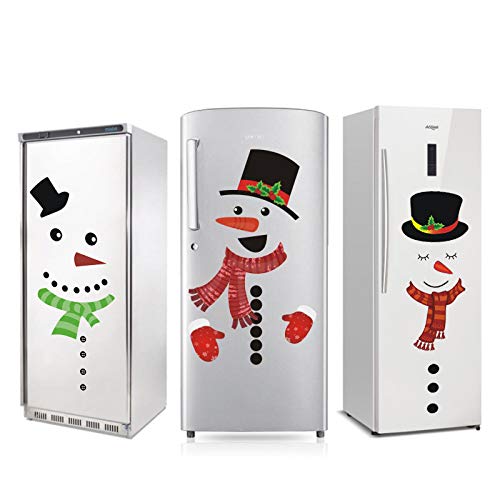 Loftstyle Lot de 2 Feuilles de Noël Bonhomme de Neige pour réfrigérateur