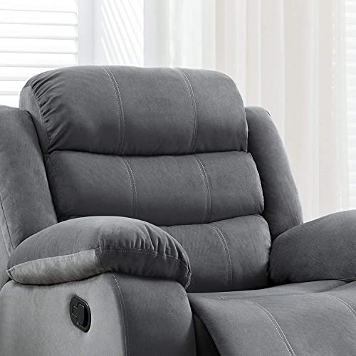 Sillón reclinable tapizado gris oscuro con masaje miniatura 5