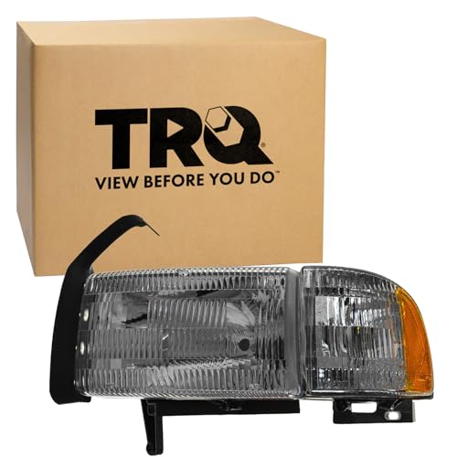 Image of TRQ Driver Side Headlight Assembly Compatible with 1994-2002 Dodge Ram 1500, 2500, 3500 CH2503101 With Front Cornering Lamp Without Sport Package CH2502101