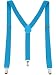 Adjustable Clip Blue Elastic Y Back Suspender Braces for Lady Woman