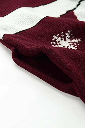 Sovoyontee Women's Cute Ugly Christmas Oversized Sweater Dress with Pockets, Tribal Pattern - Image 6