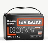 Humsienk Batería Litio 12V 150Ah,Autocaravana (RV)
