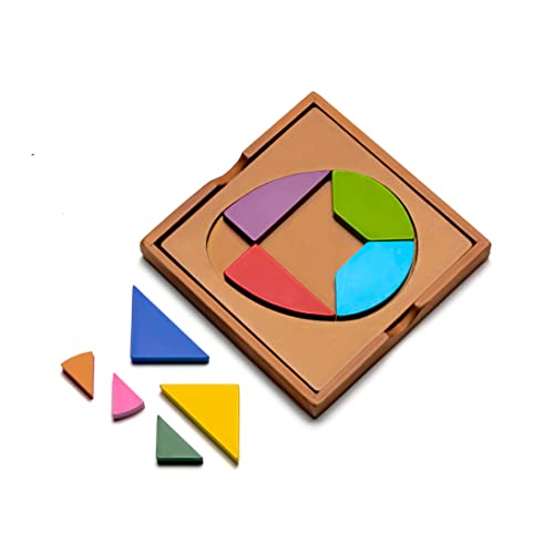 Natureich Montessori Puzzle Devinette Jouets en Bois Classic Games Apprendre Formes Maths Géométriques Garçons Filles de 3 Ans Jeu de Plateau Motricité d'apprentissage Educatif Jeux 36 Mois (Coloré) Cover