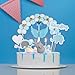 Haosell 10 decorazioni per torta baby shower blu per bambini, decorazione per torta per bambini, decorazione per torta per bambini, decorazione per torta di battesimo
