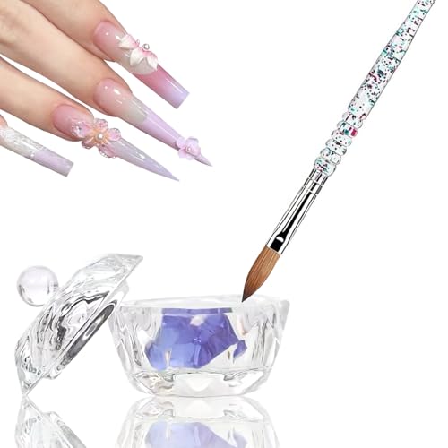 Set de 2 recipientes de cristal para manicura miniatura 5