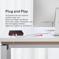 Mercusys MS108G 8-Ports Gigabit Netzwerk Switch, LAN Switch Ethernet Splitter, Plug-and-Play, Unmanaged, Lüfterlos – Ansicht 6