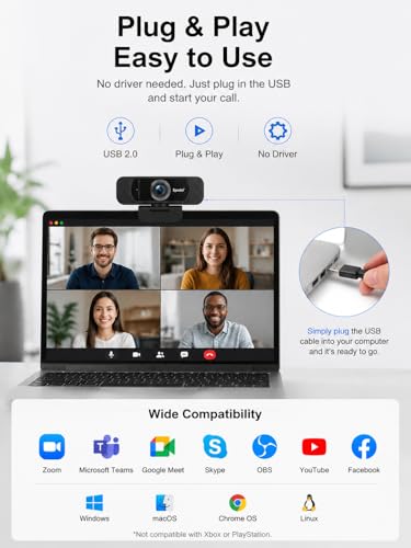 Hyphoon 1080P Webcam with Microphone for Laptop and Desktop - image 6