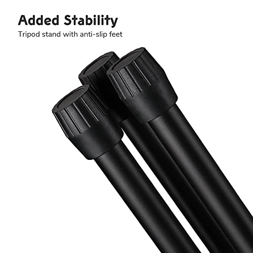 Aw Adjustable Height Microphone Stand Dual Mic Clip 90-Degree Rotating Folding Type Boom Arm Tripod For Live Stream Stage #TOP5