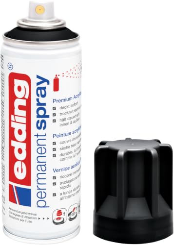 edding 5200 Permanent Spray - tiefschwarz matt - 200 ml...