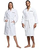 KARL LAGERFELD Unisex Unisex Logo Bath Robe, Weiß, L