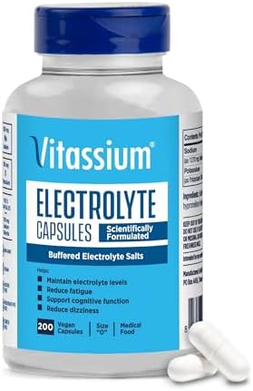 Vitassium Electrolyte Capsules Original 200 Count | Made for POTS...