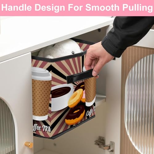 Cube de rangement pliable grande capacité avec poignées solides pour dressing