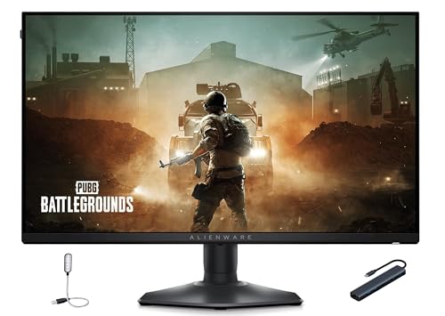 Image of Alienware Gaming Monitor AW2523HF 24.5'' IPS LED FHD 360Hz Display, AMD FreeSync Monitor (USB, HDMI),Height /Tilt /Swivel /Pivot Adjustability, Dark Side of The Moon with HEX Accessories