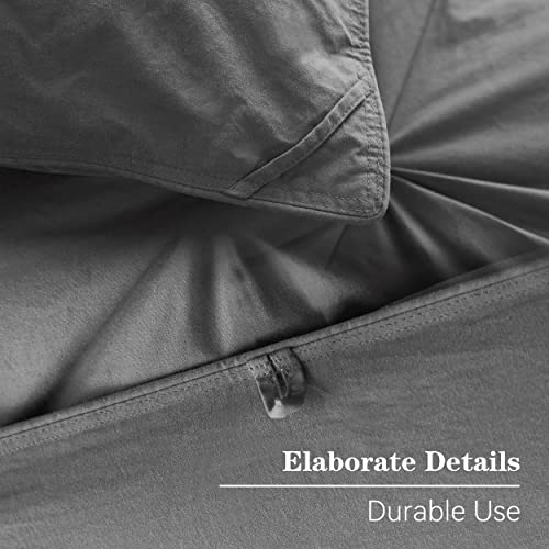 Lesnncier Goose Down Feather Fiber Comforter,100% Cotton Fabric Beautiful Pinch Pleat Design - Baffle Box Construction(Queen, Pinch Pleat Grey) #TOP5