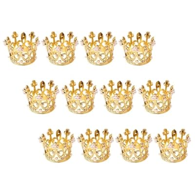 NESTINGHO Servilleteros Decorativos de Aleación de Zinc 12 Piezas, Anillos de Servilleta Dorados con Diseño de Tiara y Perlas, Hebillas Elegantes para Bodas, Fiestas y Decoración de Mesa | Ya disponible en tu tienda friki favorita! En mundofriki.es!