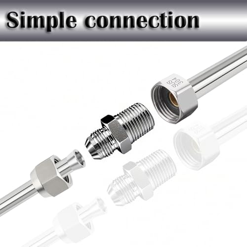 Image of 1 /2 inch JIC Male x 1 /2 inch NPT Male Hydraulic fitting, Carbon Steel SAE 37Flare Pipe Adapter Tube Fitting Straight Union Connector