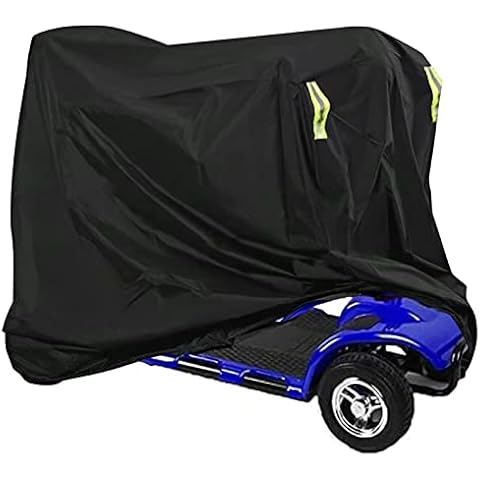 Waterproof Mobility Scooter Cover,Heavy Duty Wheelchair & Scooter Storage Protective Cover Waterproof,Outdoor Rain Cover with Elastic Band for Disability Scooter Protects from Rain Dust Sun Cover